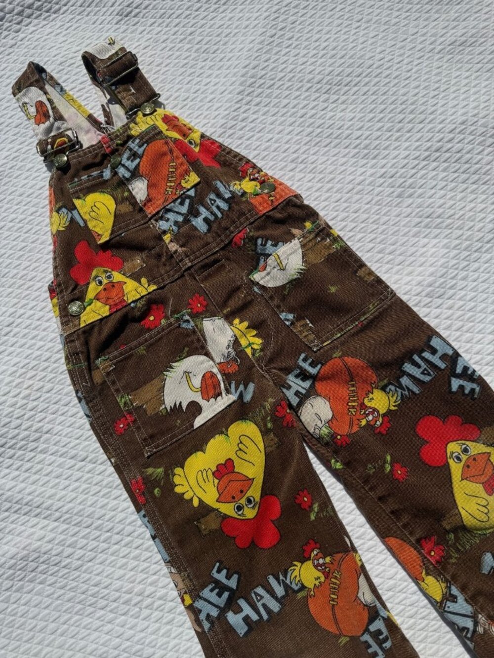 Vintage 1970’s Hee Haw Denim Jean Overalls Bib Youth Kids Size 4